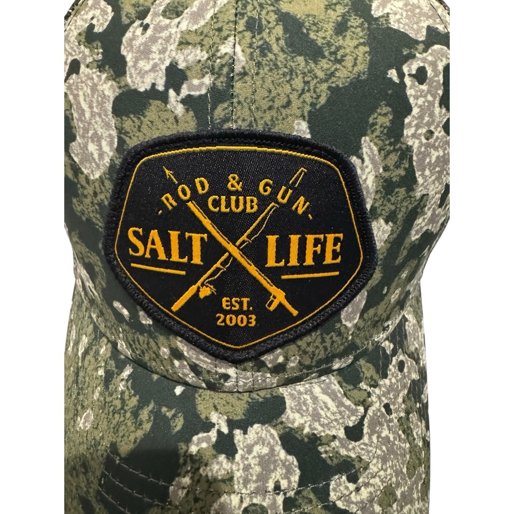 Salt Life Rod & Gun Club Camo Trucker Hat‎ Snapback Mesh Fishing Cap